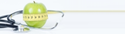 apple and stethoscope